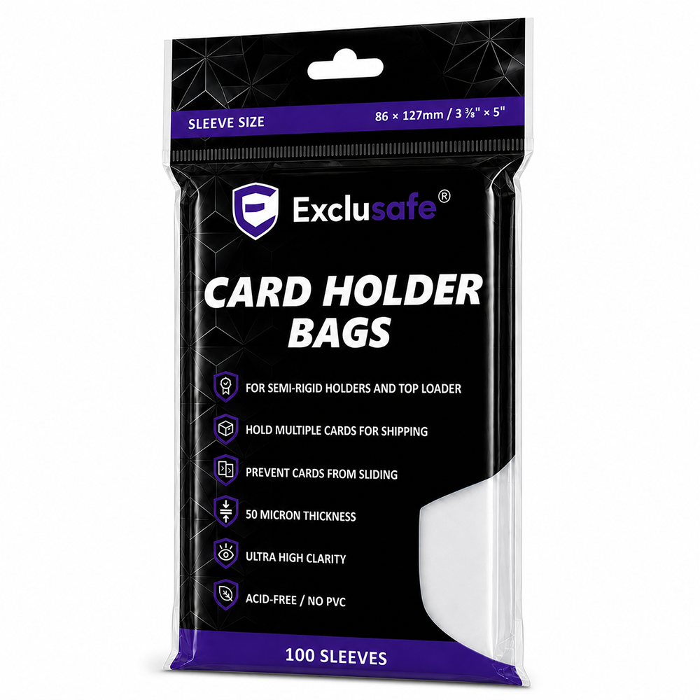 100 Resealable Sleeves for Toploaders & Semi-Rigid Holders