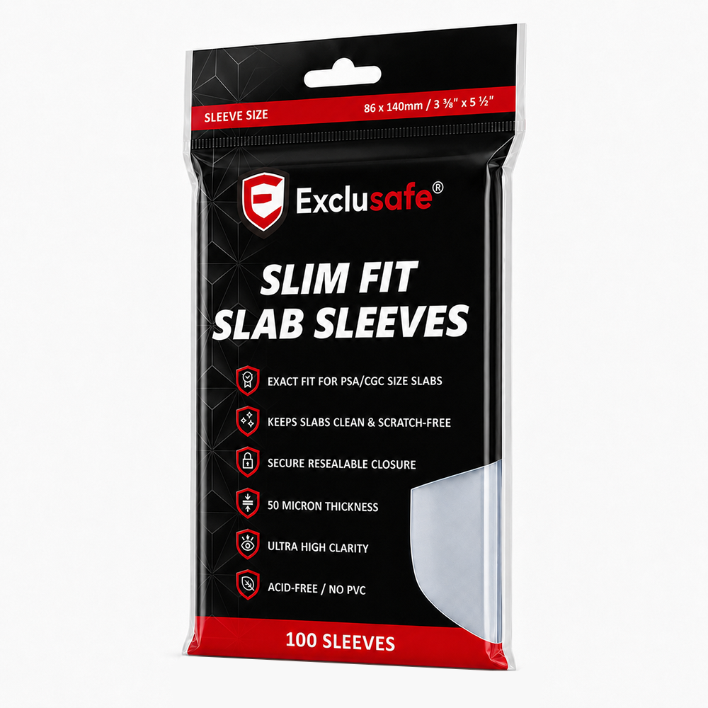 PSA Slab Sleeves – 100 Pack | Exact Fit Resealable Sleeves