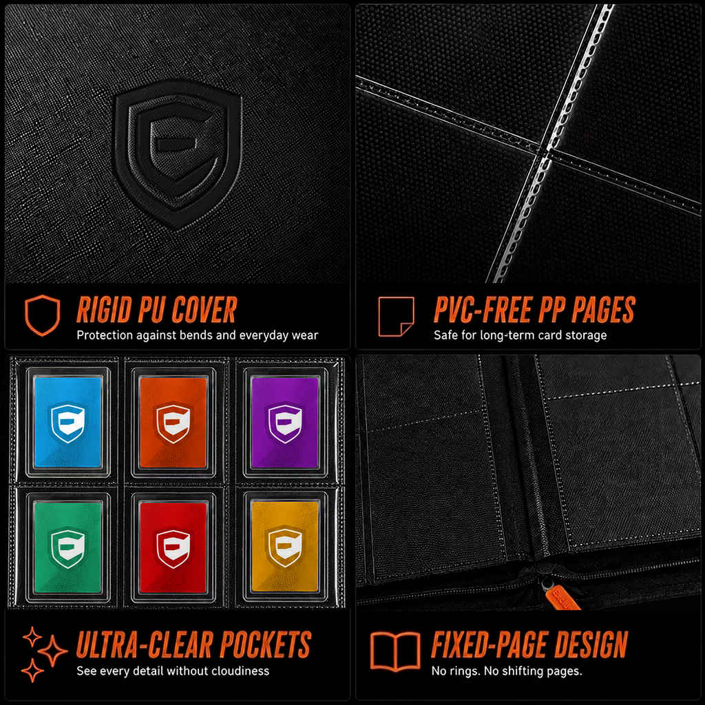 9-Pocket Trading Card Binder | 396 Side-Loading Card Slots