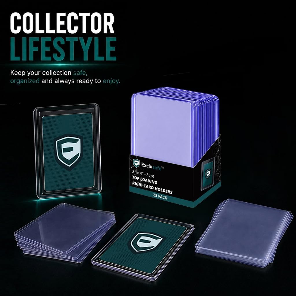 50-Piece Card Kit – 25 35pt Toploaders + 25 Penny Sleeves