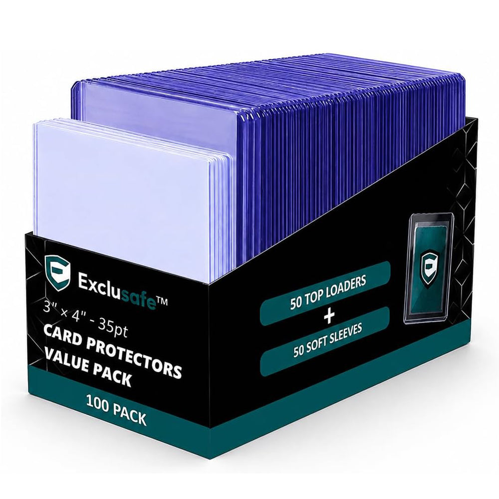 100-Piece Card Kit – 50 35pt Toploaders + 50 Penny Sleeves