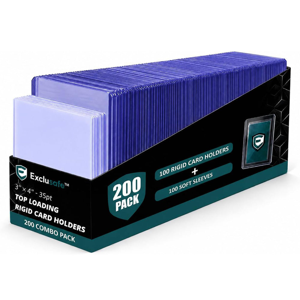 200-Piece Card Kit – 100 35pt Toploaders + 100 Penny Sleeves