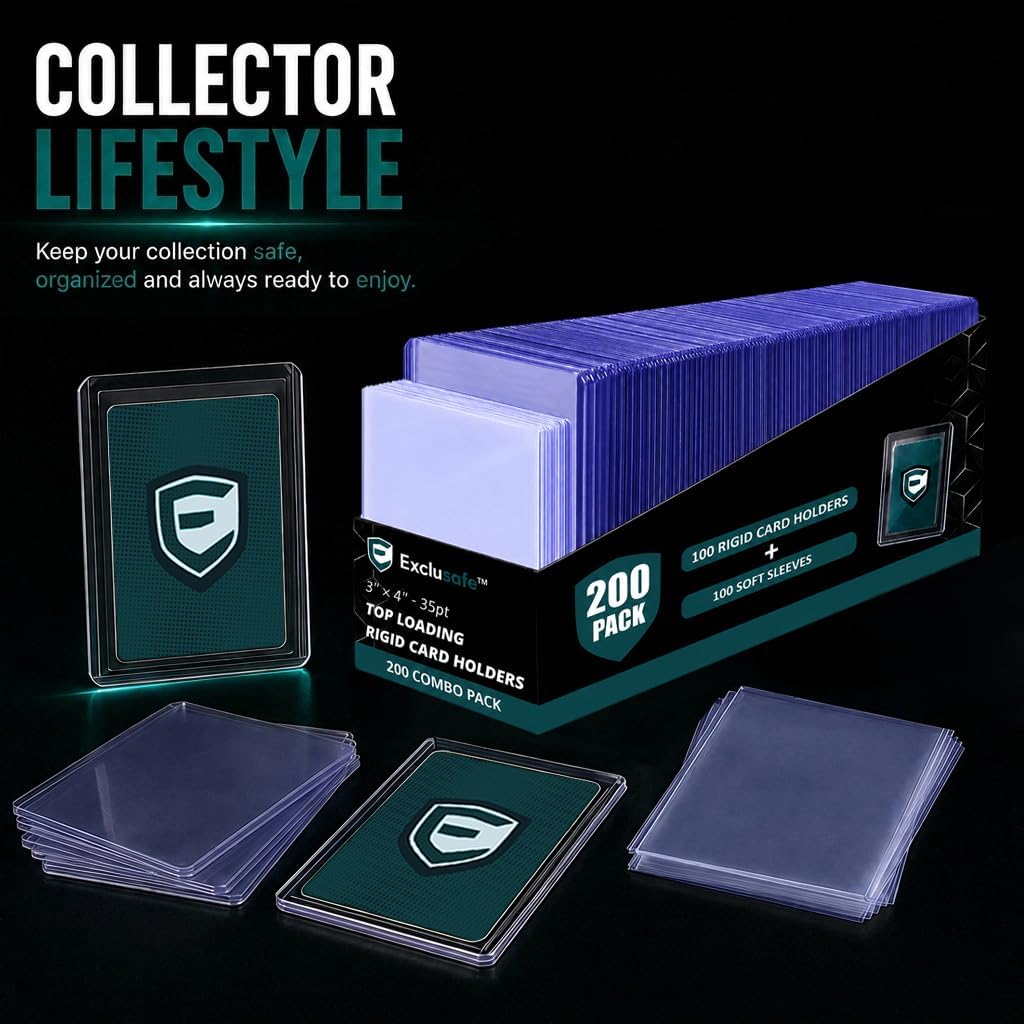 200-Piece Card Kit – 100 35pt Toploaders + 100 Penny Sleeves