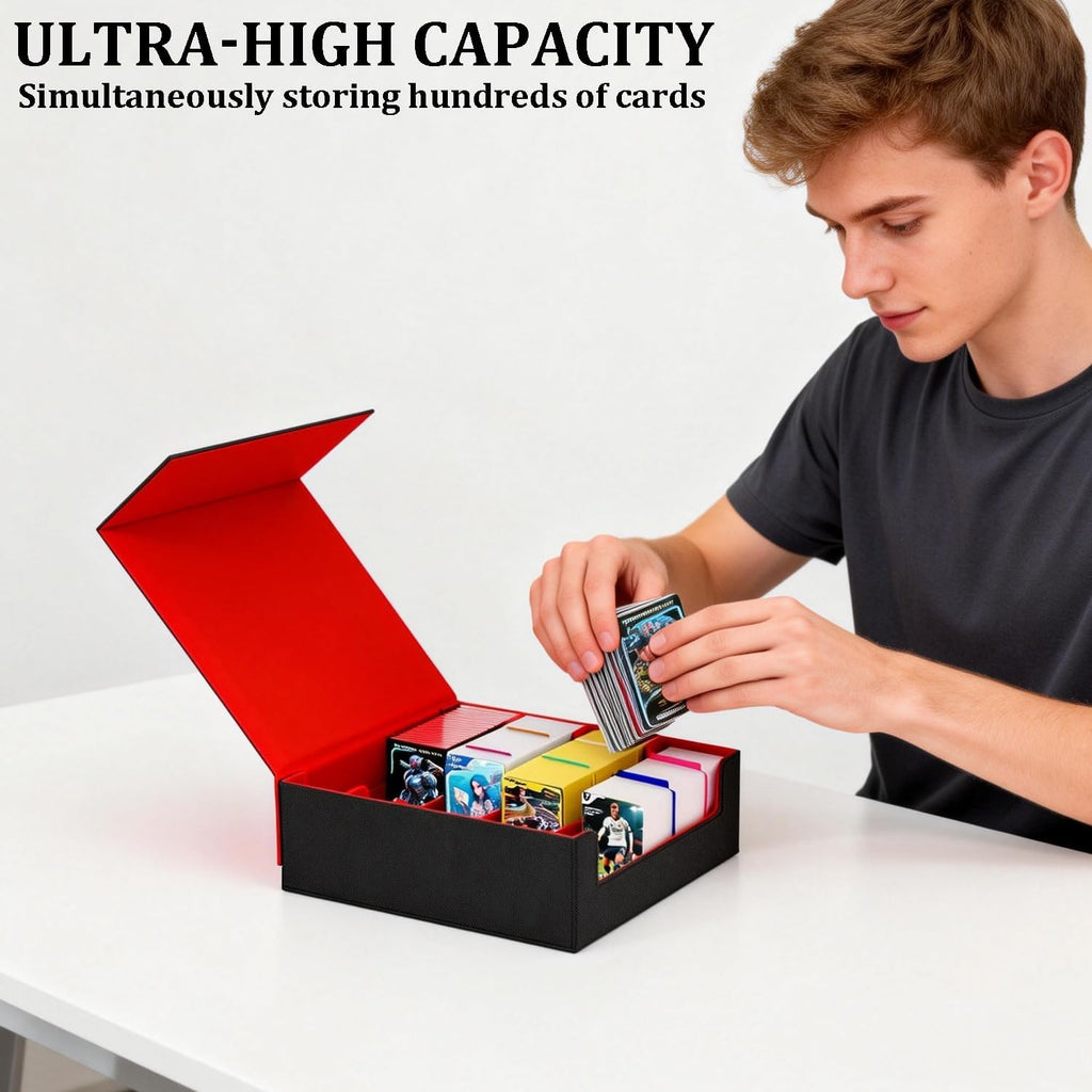 1,800+ Card Trading Card Storage Box (Red)