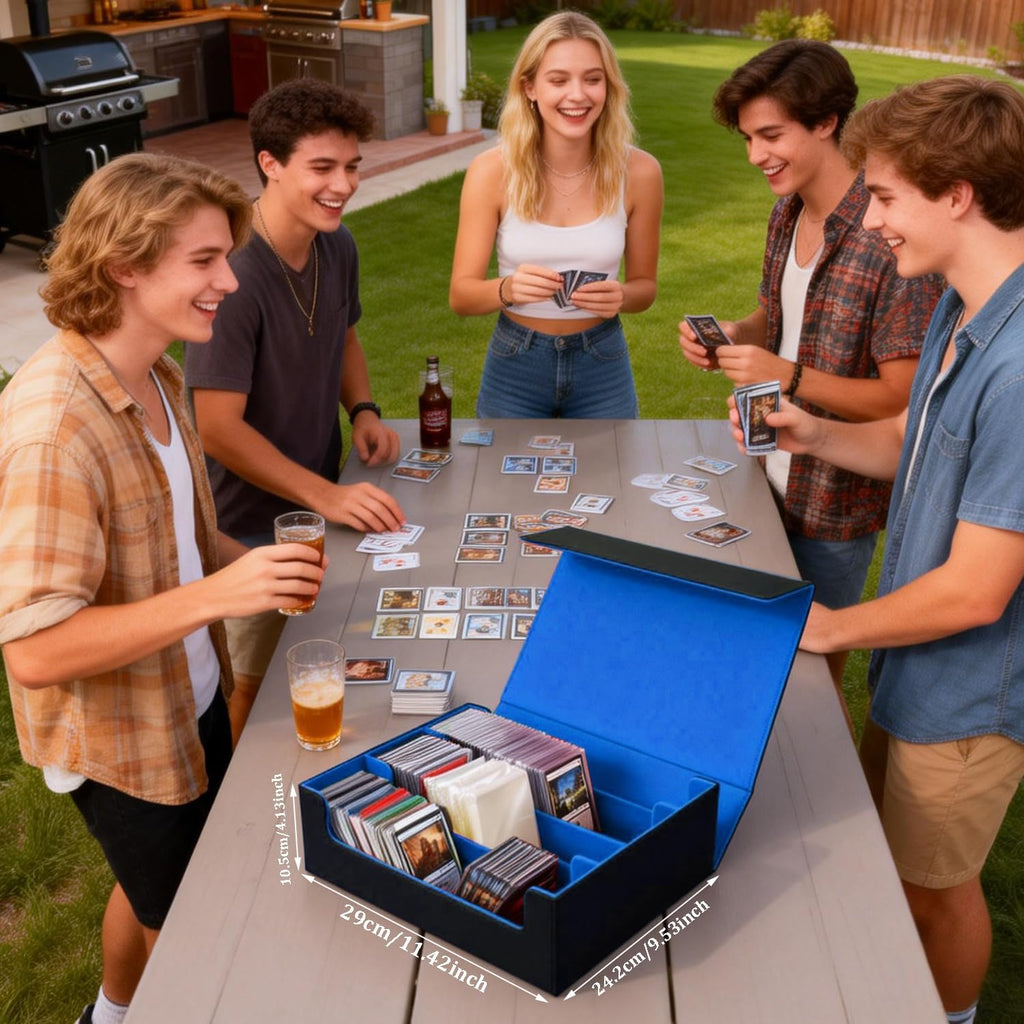1,800+ Card Trading Card Storage Box (Blue)