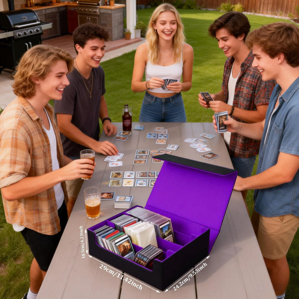 1,800+ Card Trading Card Storage Box (Purple)