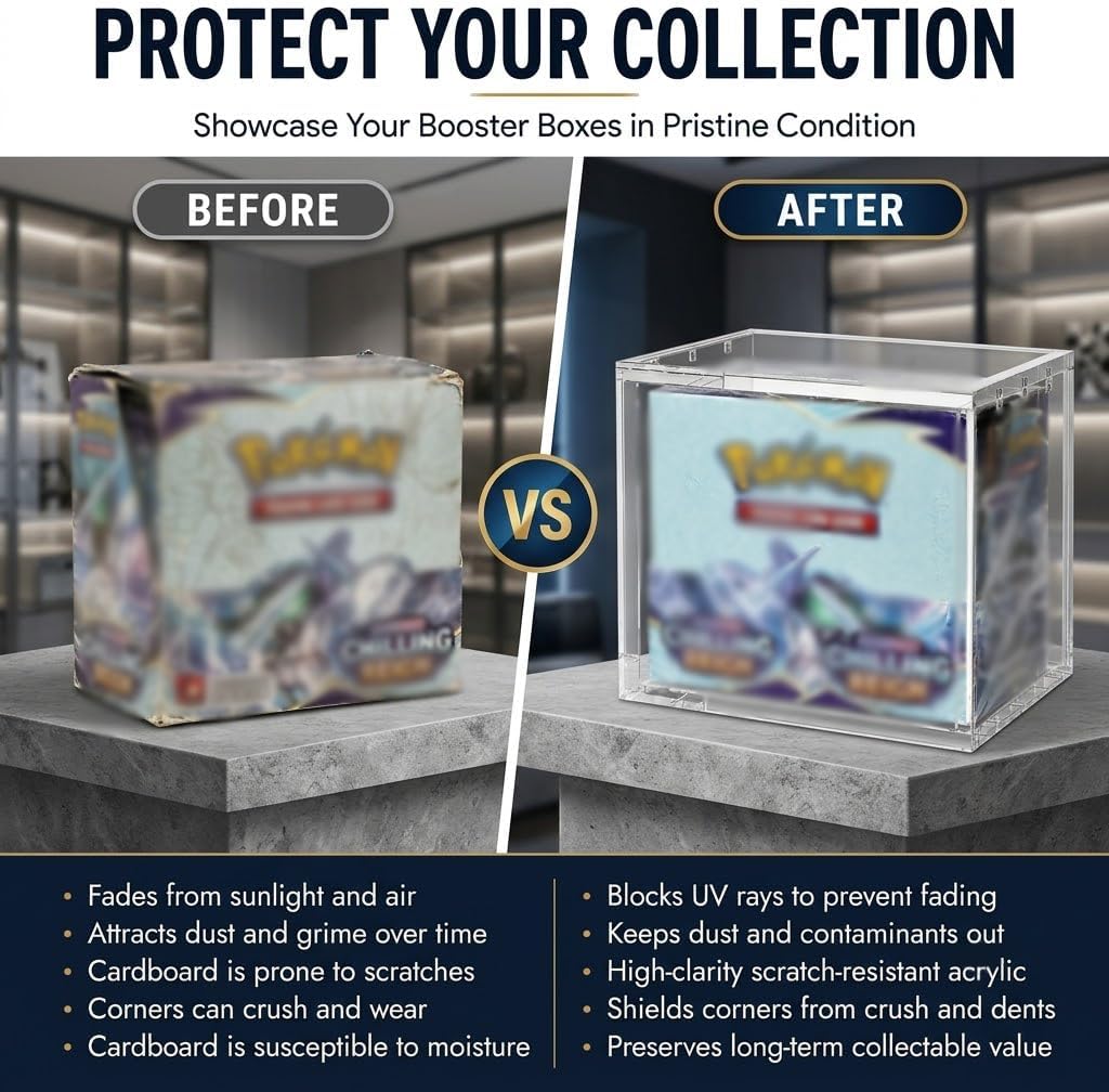 Acrylic Display Case for Pokémon Booster Box