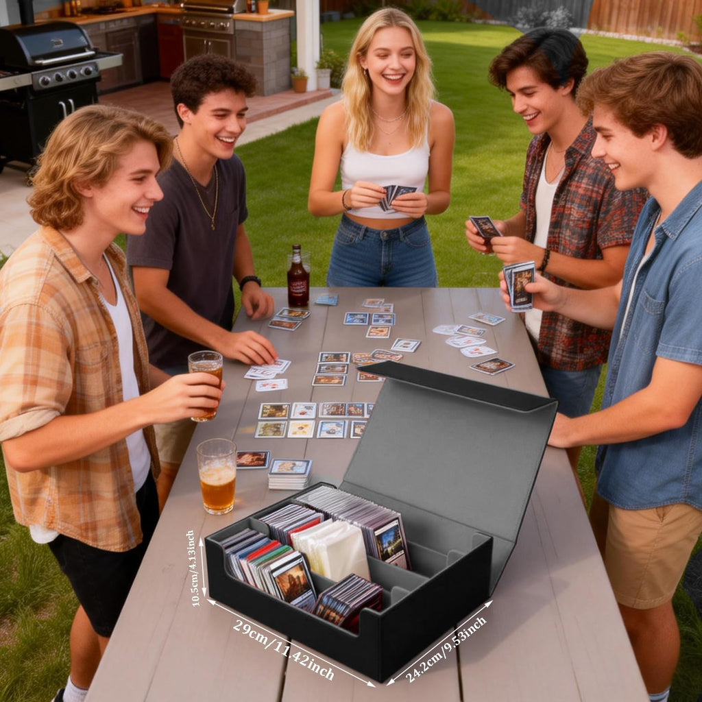 1,800+ Card Trading Card Storage Box (Gray)