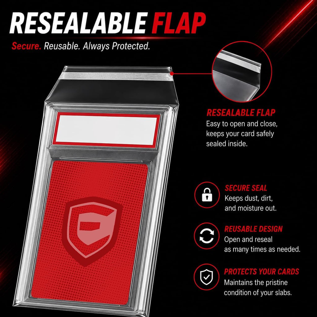 PSA Slab Sleeves – 100 Pack | Exact Fit Resealable Sleeves