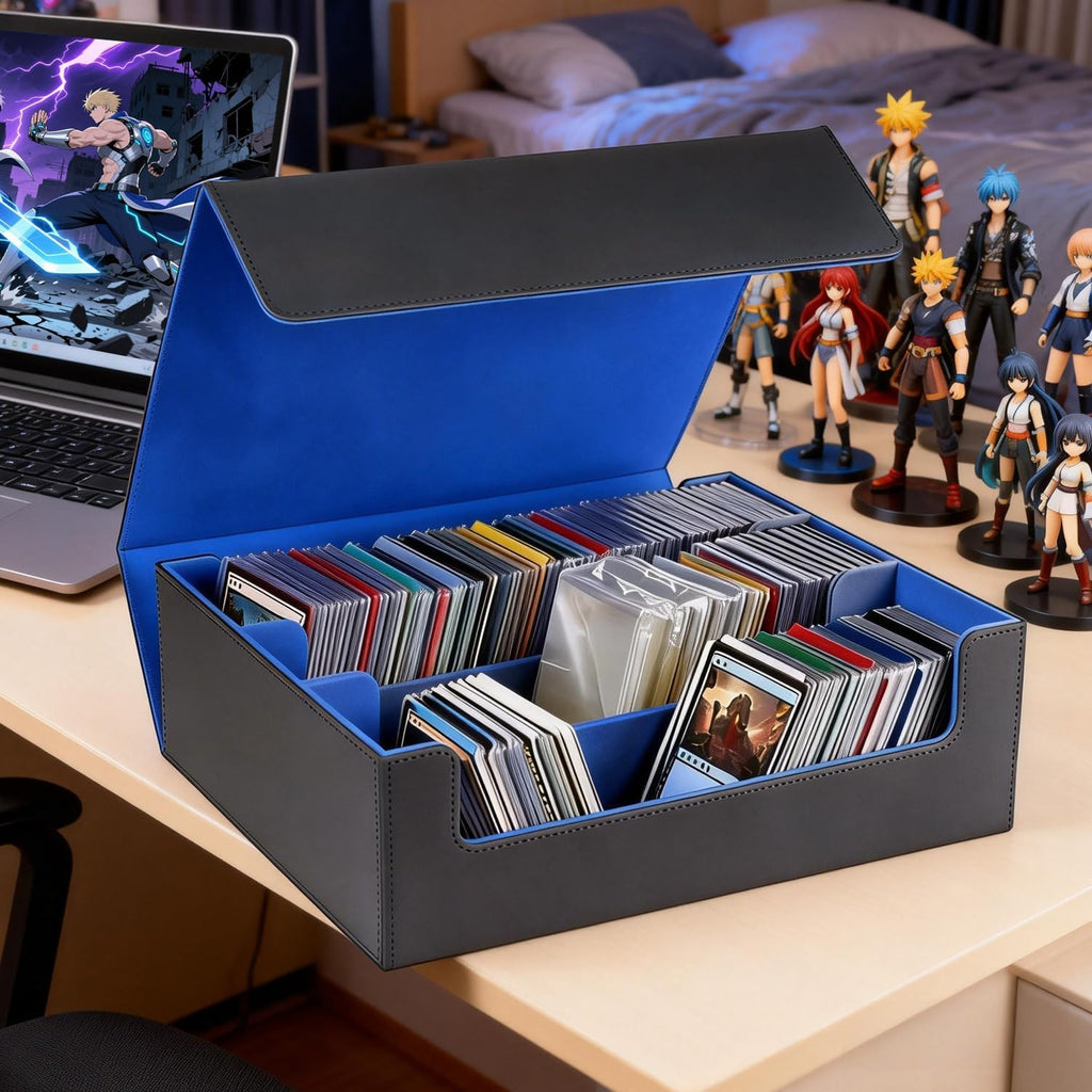1,800+ Card Trading Card Storage Box (Blue)