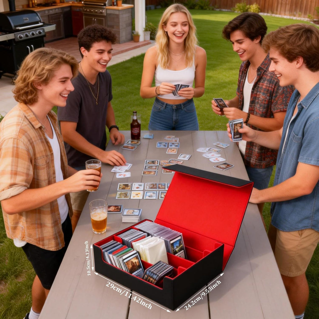 1,800+ Card Trading Card Storage Box (Red)