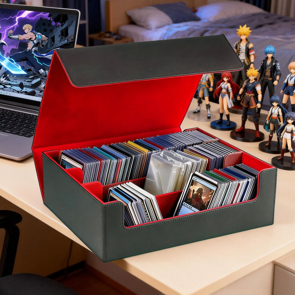 1,800+ Card Trading Card Storage Box (Red)