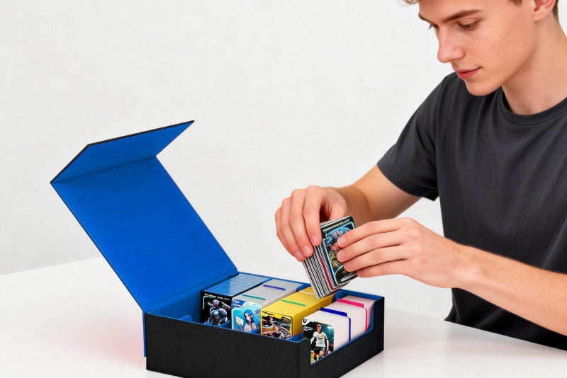1,800+ Card Trading Card Storage Box (Blue)