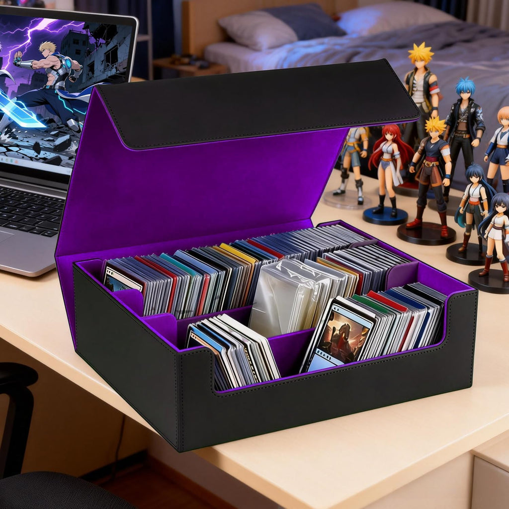 1,800+ Card Trading Card Storage Box (Purple)