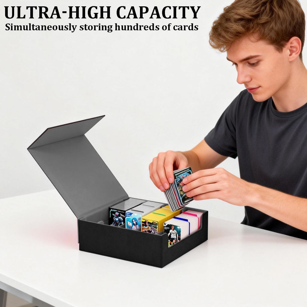 1,800+ Card Trading Card Storage Box (Gray)
