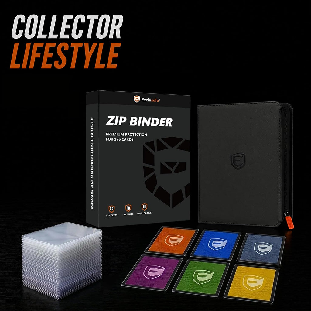 4-Pocket Trading Card Binder | 176 Side-Loading Card Slots
