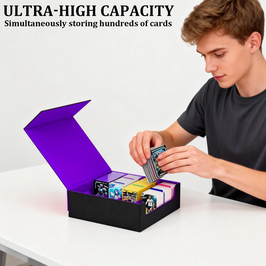 1,800+ Card Trading Card Storage Box (Purple)