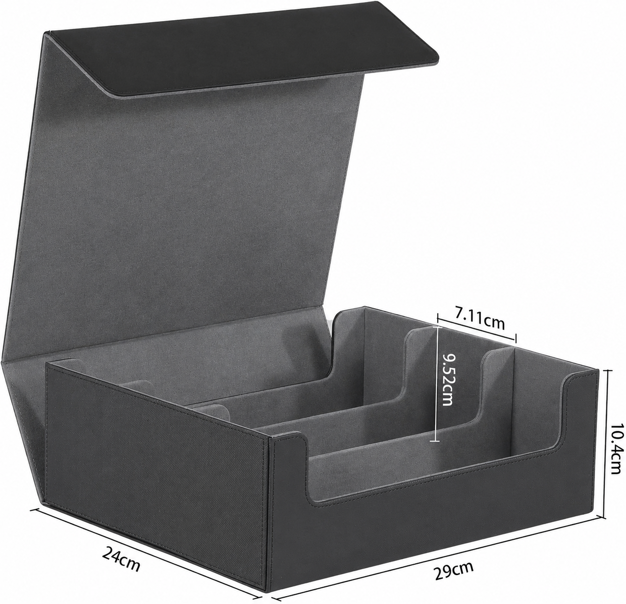 1,800+ Card Trading Card Storage Box (Gray)