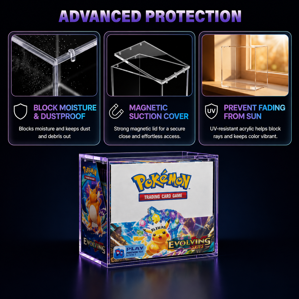 Acrylic Display Case for Pokémon Booster Box